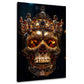 Skull king fuoco astratto in stile contemporaneo quadro