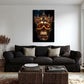 Skull king fuoco astratto in stile contemporaneo quadro