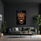 Skull king fuoco astratto in stile contemporaneo quadro