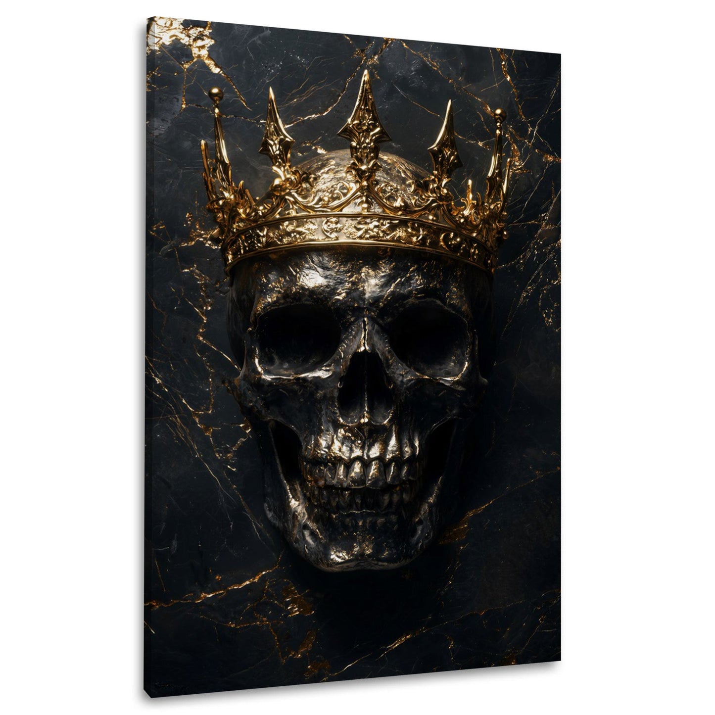 Skull king scuro espressivo con colori brillanti quadro