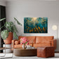 Skyline oro astratta moderna di elegante fattura quadro