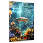 Squalo tropicale in acque limpide con luce marina quadro