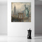 Statua della Libertà skyline di New York Ponte di Brooklyn quadro