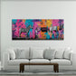 Street Art graffiti zebra bambina stendibiancheria amore quadro