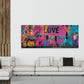 Street Art graffiti zebra scritta love bambina stendibiancheria quadro