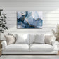 Struttura marmorea astratta in blu e oro decorativo quadro