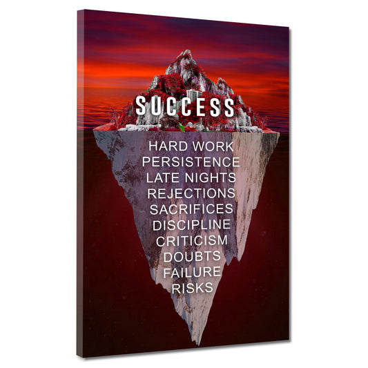 Success motivazione duro lavoro disciplina sacrifici quadro