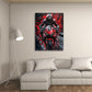 Superbike Ducati con pilota su sfondo scuro Street Art quadro
