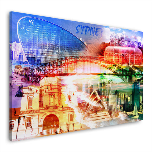 Sydney Pop Art opera ponte città colori vivaci quadro