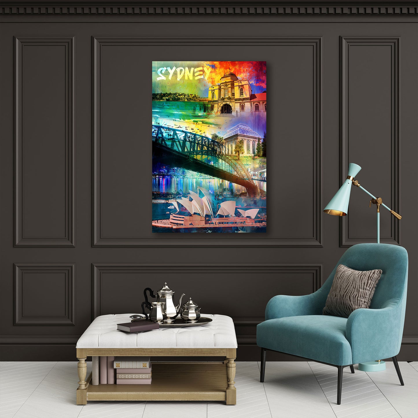 Sydney Pop Art opera ponte spiaggia architettura vivace quadro