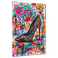 Tacco alto nero Spoil Me Loyalty Pop Art Graffiti colorato quadro