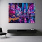 Times Square di notte neon pop art quadro - Mockup 3