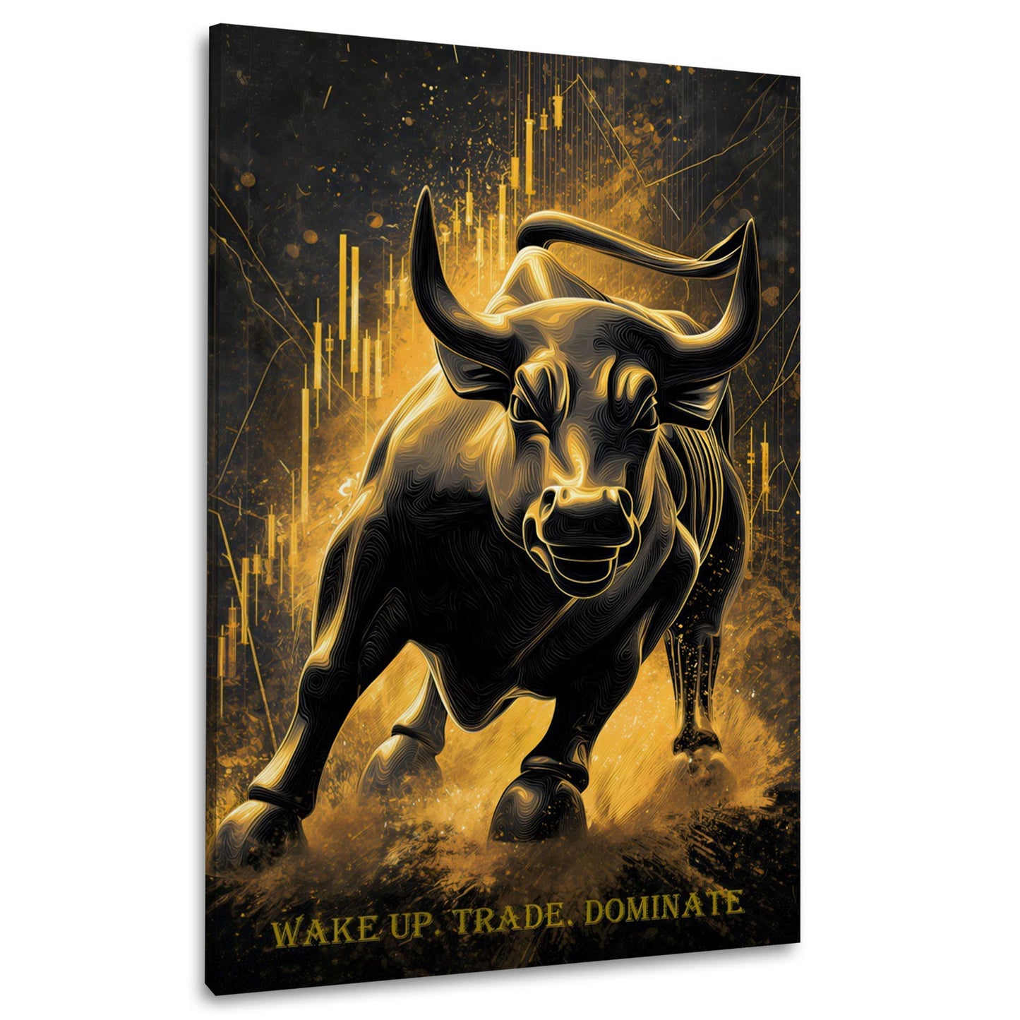 Toro d‘oro borsa trading successo wake up trade domina quadro