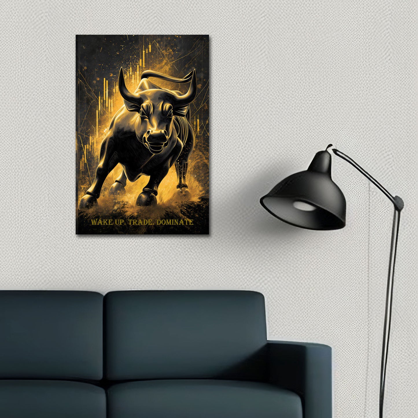 Toro d‘oro borsa trading successo wake up trade domina quadro