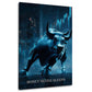 Toro finanza digitale motivazione money never sleeps quadro