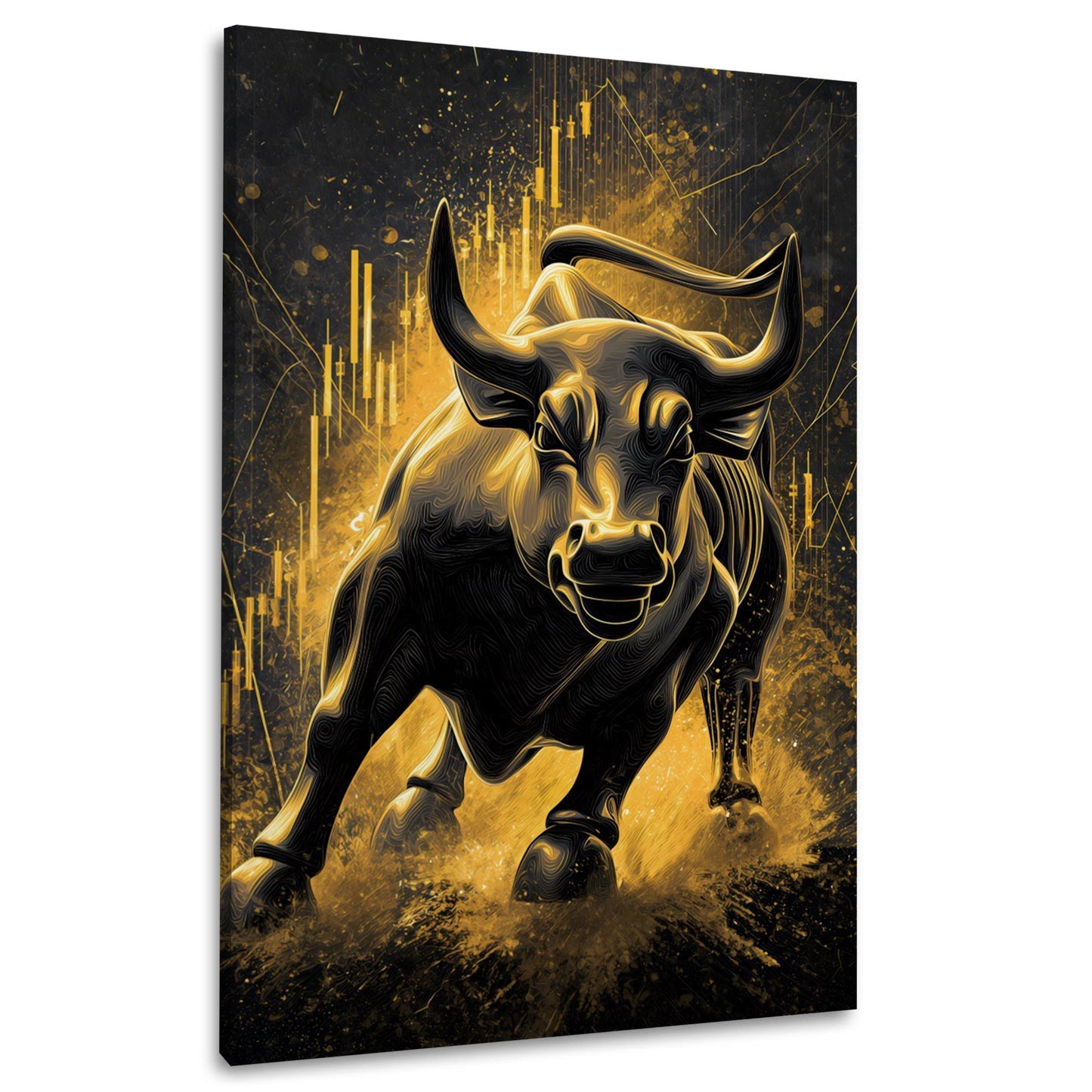 Toro oro borsa trend rialzista trading successo quadro