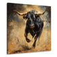 Toro ritratto frontale astratto dai colori vivaci quadro