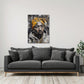 Tupac Shakur con bandana dorata ritratto iconico quadro