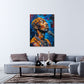 Tupac Shakur con microfono in stile Pop Art vivace quadro