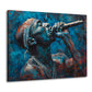 Tupac Shakur ritratto blu in stile contemporaneo quadro