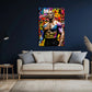 Tyson leggenda della boxe in stile Graffiti Pop Art quadro