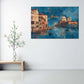 Venezia canal grande santa maria della salute gondola italia quadro