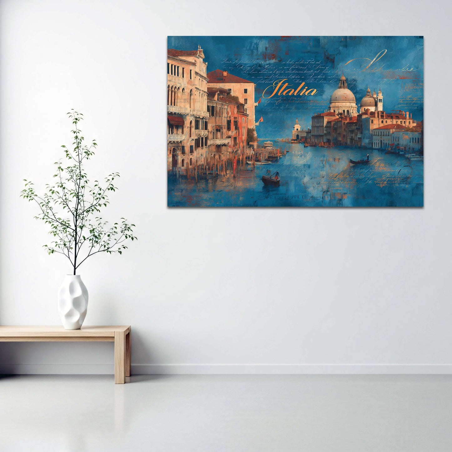 Venezia canal grande santa maria della salute gondola italia quadro
