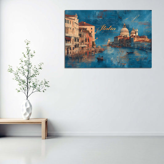 Venezia canale Italia gondola architettura romantica quadro