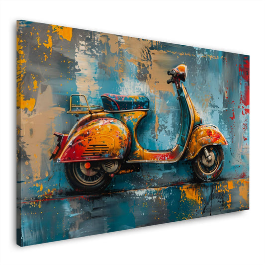 Vespa astratta dipinto espressivo dai toni caldi quadro