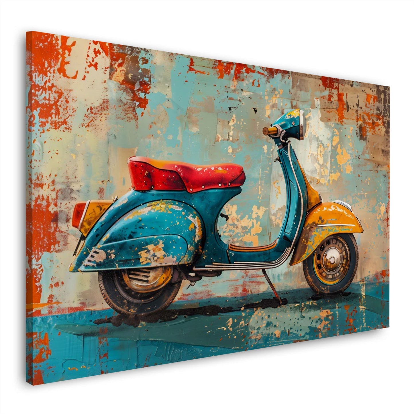 Vespa vintage opera arte con effetto visivo unico quadro
