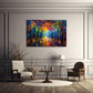 Quadro viale pioggia colorato ambientato