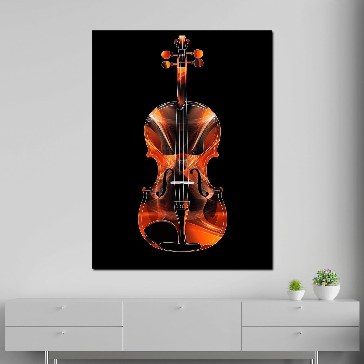 Violino arte digitale moderna musica quadro