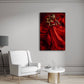 Violino donna vestito rosso armonia eleganza quadro