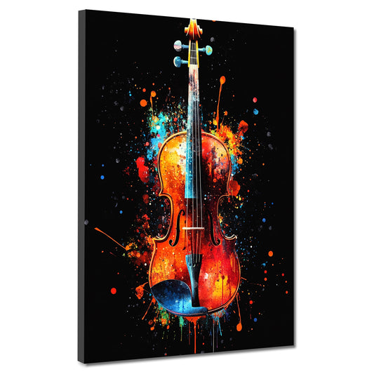 Violino Pop Art colorato arte musicale moderna quadro