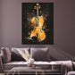 Violino Pop Art dorato musica elegante quadro
