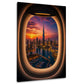 Vista sulla marina di Dubai dall'aereo quadro