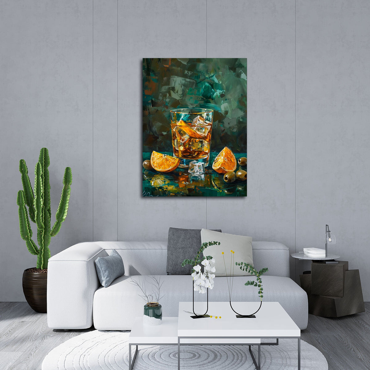 Quadro whisky ambientato