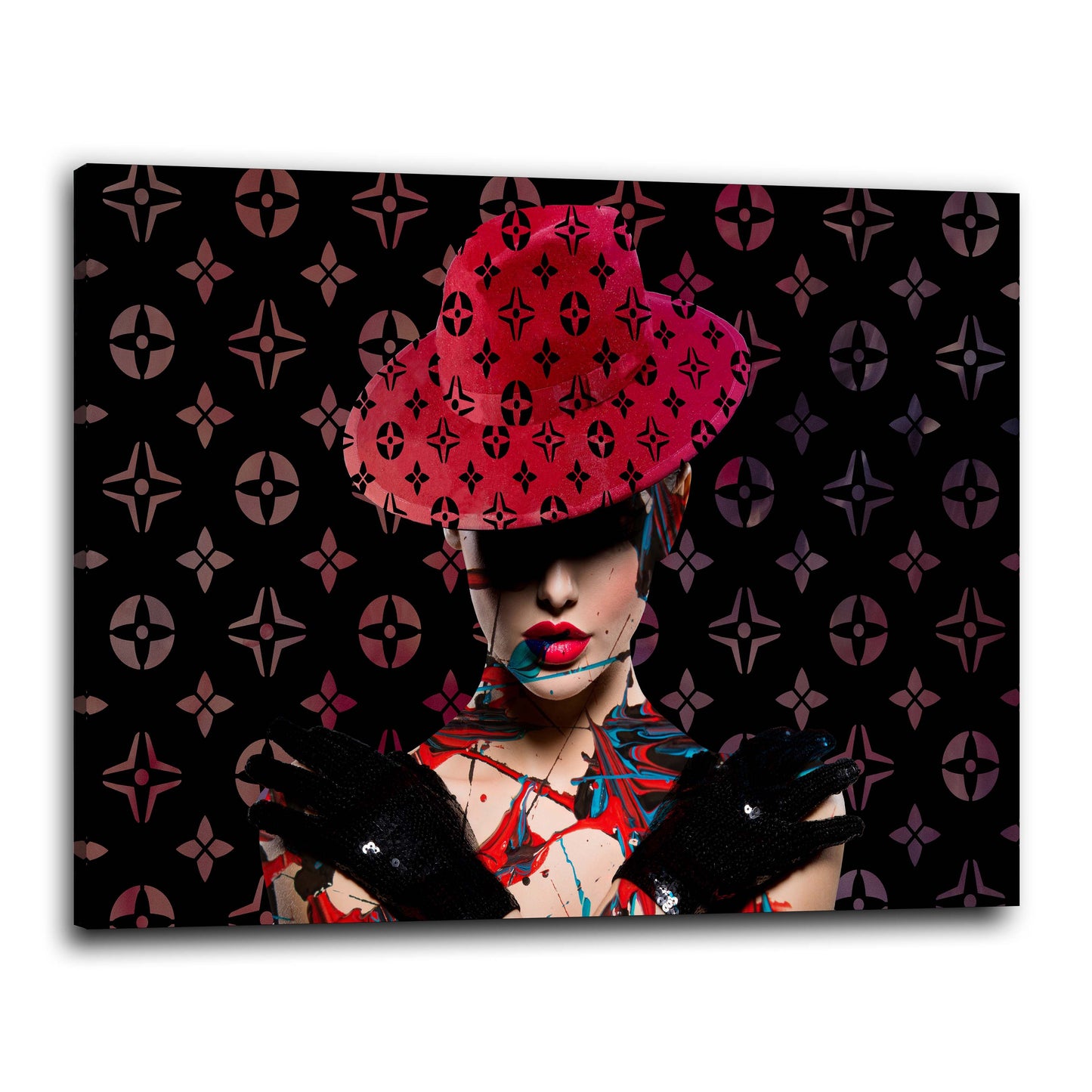 Leinwandbild moderne Frau Abstract Women LV Style