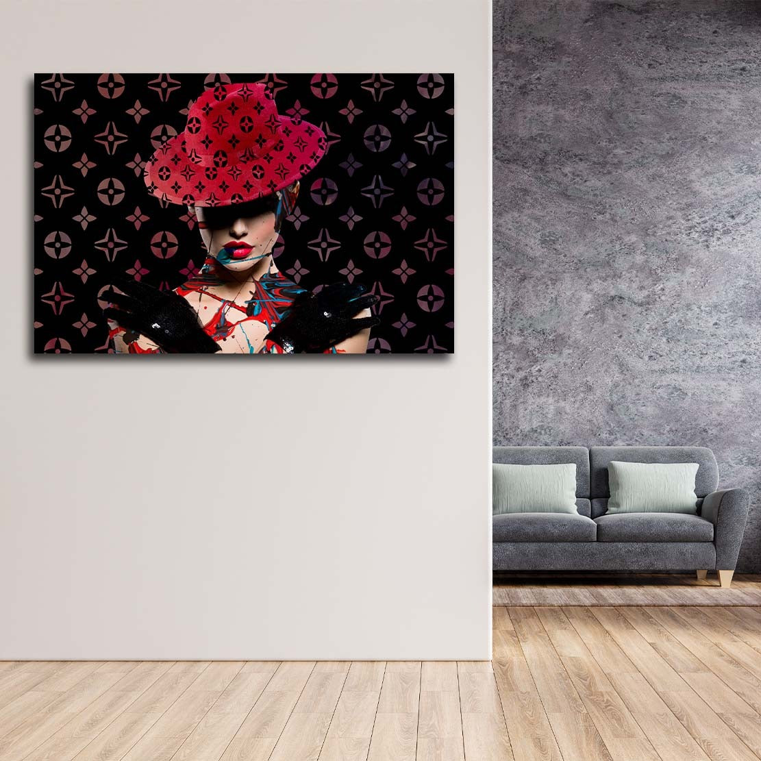 Leinwandbild moderne Frau Abstract Women LV Style