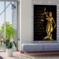 Quadro moderno Justitia, IT Is Not Over When You Lose, It Is Over When You Quit Gold Edition