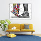 Quadro stampa su tela moderno Shoes Pop Art Style