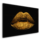 Quadro stampa su tela moderno opera d'arte donna Sensual Golden Lips