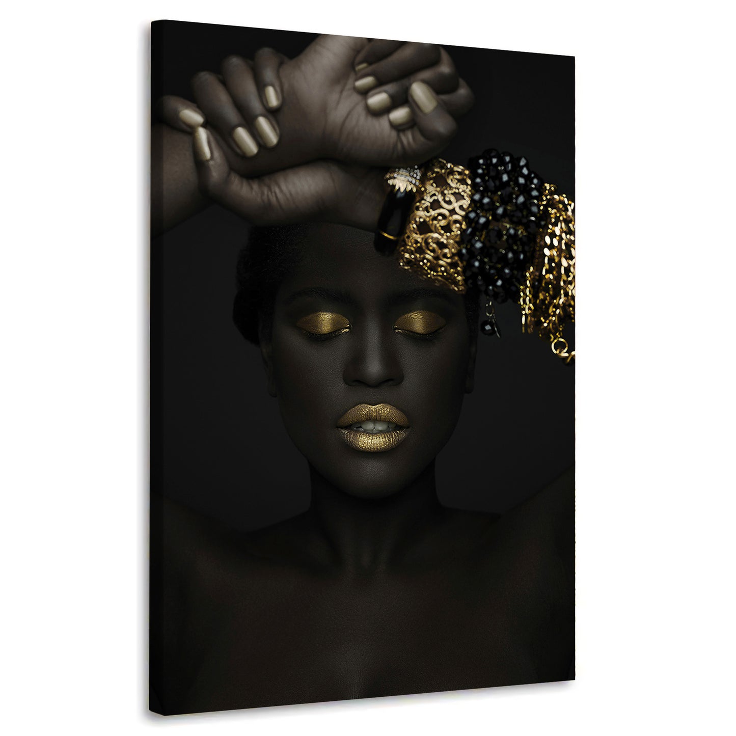 Leinwandbild Afrikanische Frau Kunstwerk Afrikanische weibliche Schönheit