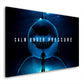 Motivationsdruck auf Leinwand Mindset Shark Calm Under Pressure Dark Style