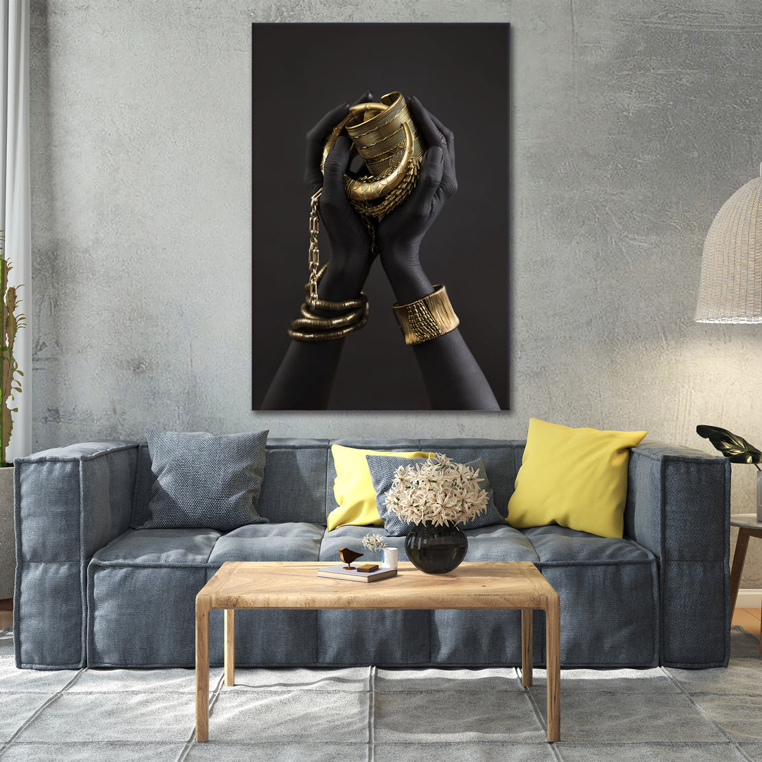 Bilddruck auf Leinwand Afrikanische Frau Black Hands Style