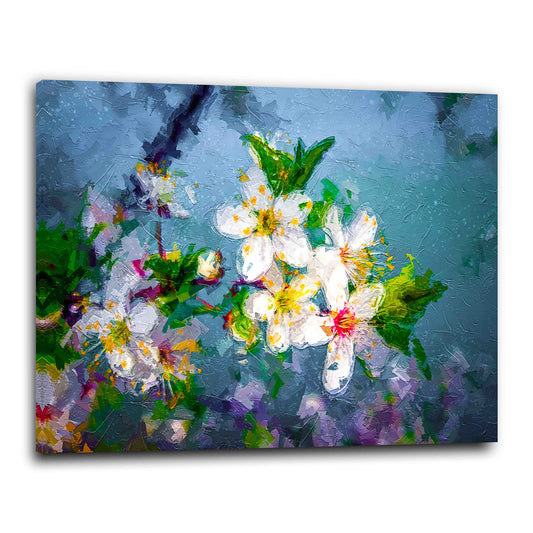 Quadro stampa su tela fiori Beautiful Flowers Blue Style