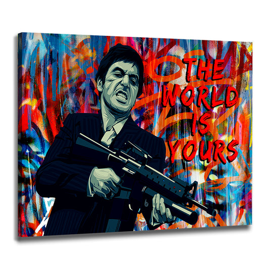 Quadro stampa su tela Scarface Gangster arte Pop Art Film Mafia