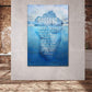 Quadro motivazionale ufficio Iceberg Blue Style