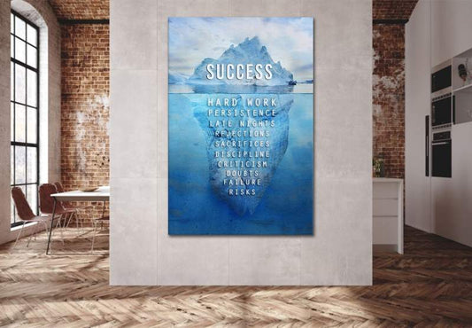 Quadro motivazionale ufficio Iceberg Blue Style